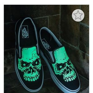 Glow in the Dark Skull Vans Slip-on